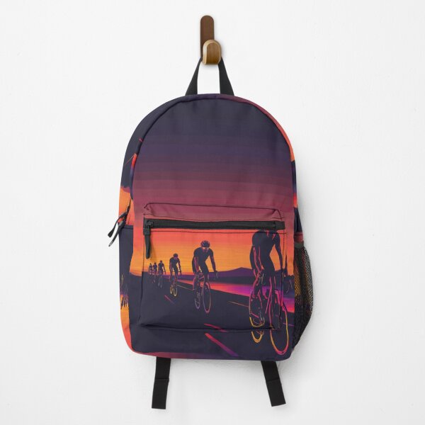 Item preview, Sunset gradient backdrop cyclists riding Active Outdoors Inspired Art designed and sold by CDC40.