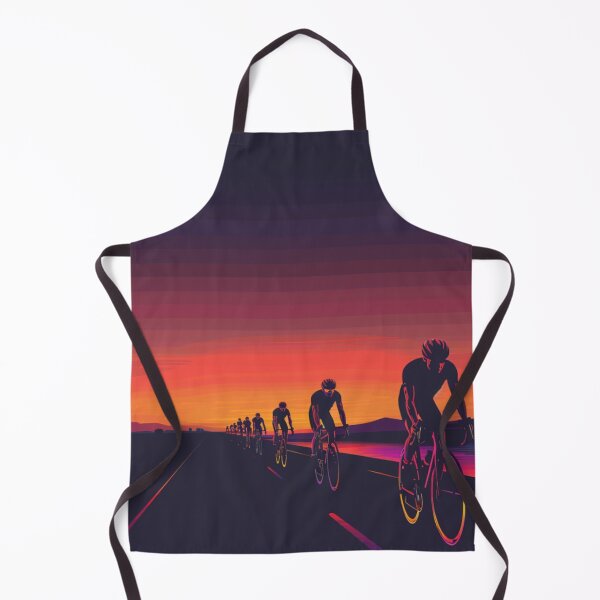Item preview, Sunset gradient backdrop cyclists riding Active Outdoors Inspired Art designed and sold by CDC40.