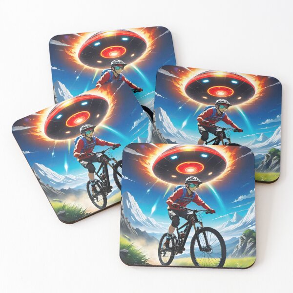 Item preview, Pursued: MTB Rider’s Encounter with UFO designed and sold by GrizzlyCollective.