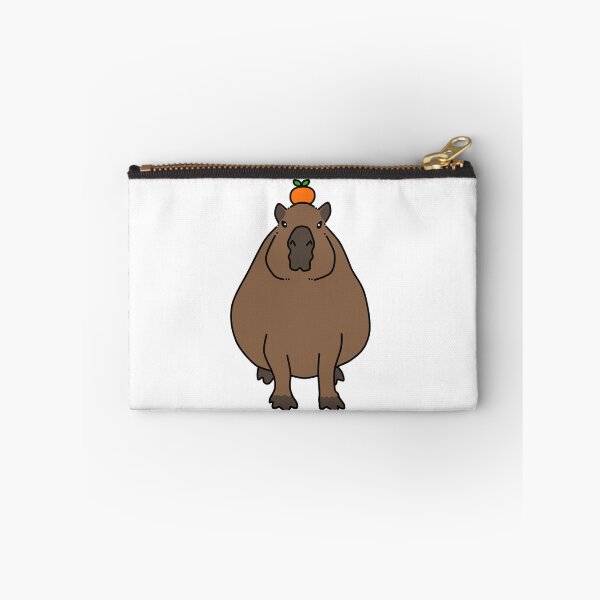 Item preview, Cute Capybara with Orange designed and sold by Lyxvrt.