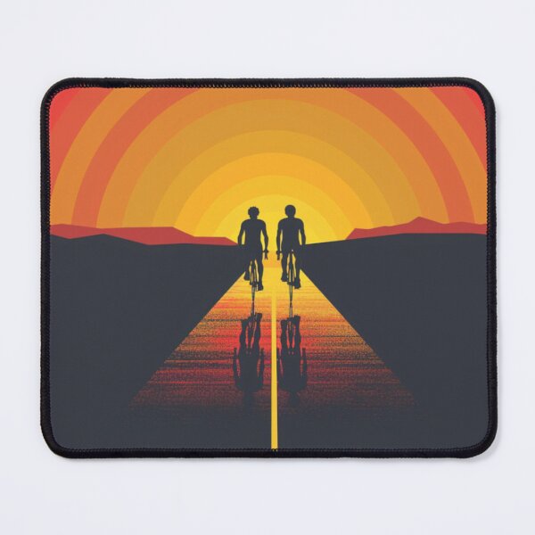 Item preview, Sunset gradient backdrop cyclists riding Active Outdoors Inspired Art designed and sold by CDC40.