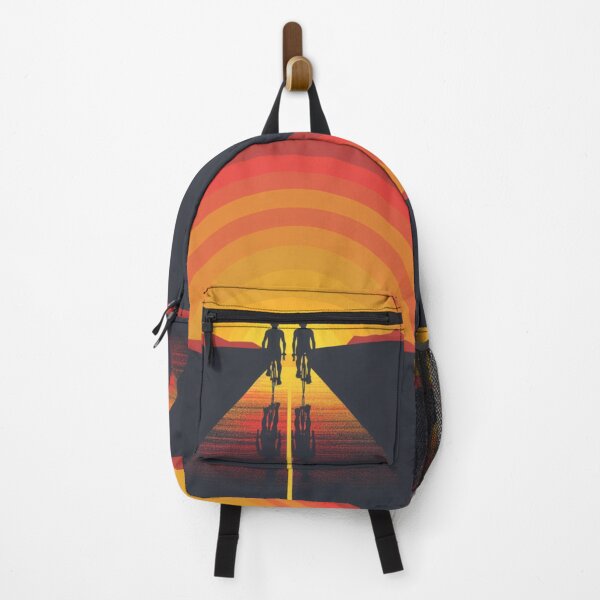 Item preview, Sunset gradient backdrop cyclists riding Active Outdoors Inspired Art designed and sold by CDC40.