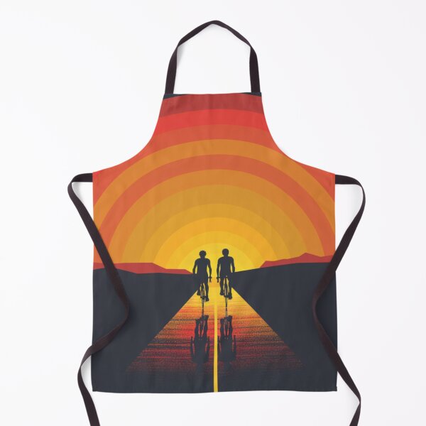 Item preview, Sunset gradient backdrop cyclists riding Active Outdoors Inspired Art designed and sold by CDC40.