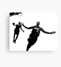 Dwayne Wade and LeBron Metal Print