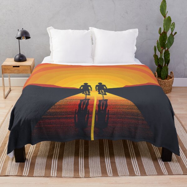 Item preview, Sunset gradient backdrop cyclists riding Active Outdoors Inspired Art designed and sold by CDC40.