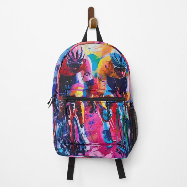 Item preview, Abstract depiction cyclists racing vibrant colours  Active Outdoors Inspired Art designed and sold by CDC40.