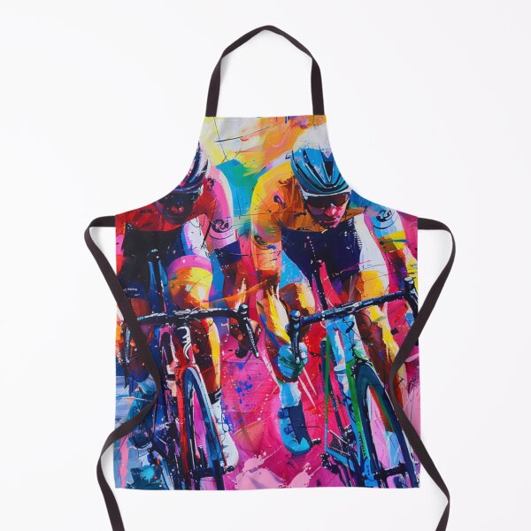 Item preview, Abstract depiction cyclists racing vibrant colours Active Outdoors Inspired Art designed and sold by CDC40.