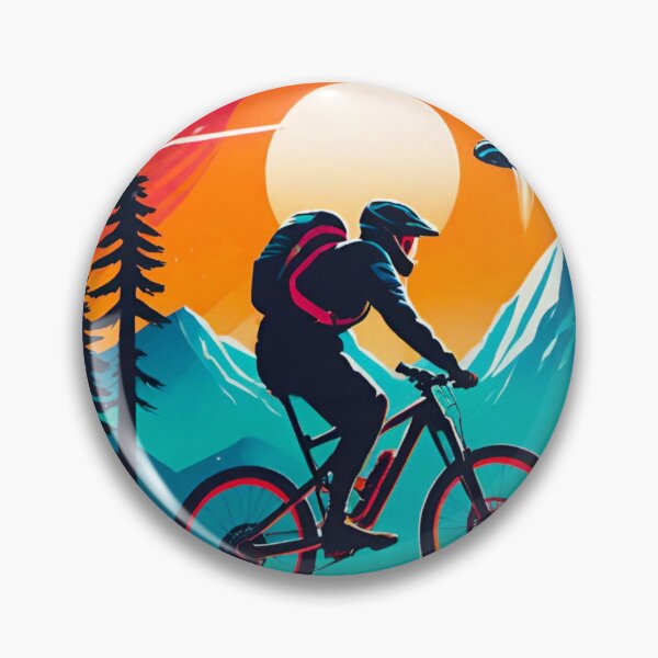 Item preview, Close Encounter: UFO Chasing MTB Rider designed and sold by GrizzlyCollective.
