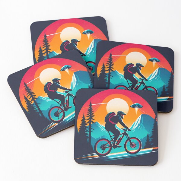Item preview, Close Encounter: UFO Chasing MTB Rider designed and sold by GrizzlyCollective.