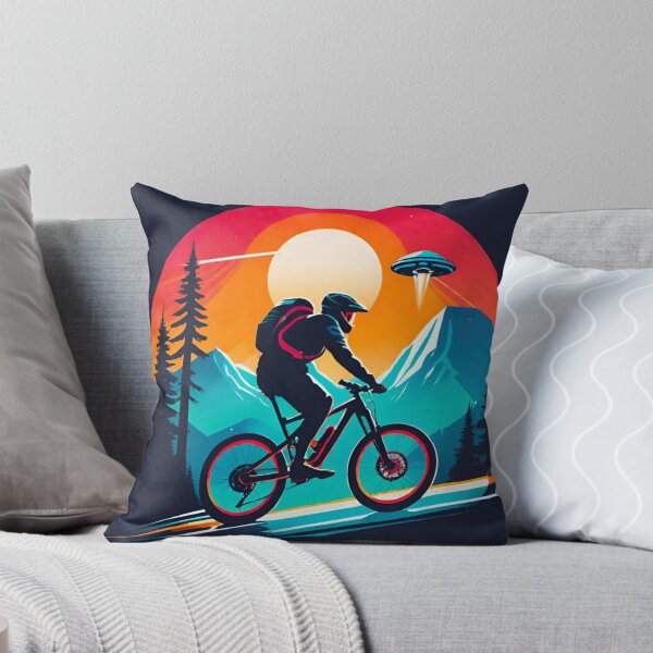 Item preview, Close Encounter: UFO Chasing MTB Rider designed and sold by GrizzlyCollective.