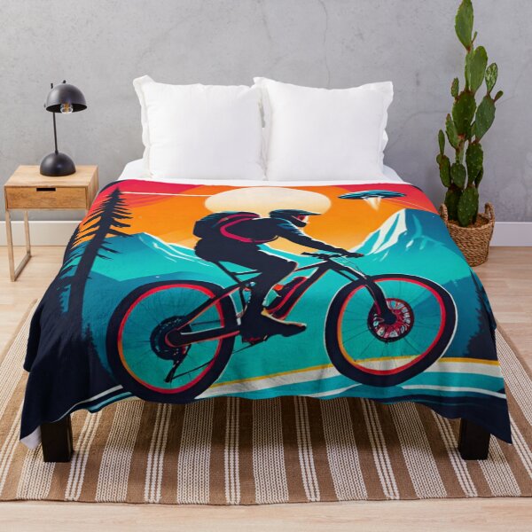Item preview, Close Encounter: UFO Chasing MTB Rider designed and sold by GrizzlyCollective.