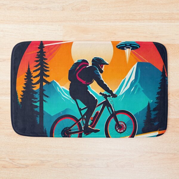 Item preview, Close Encounter: UFO Chasing MTB Rider designed and sold by GrizzlyCollective.