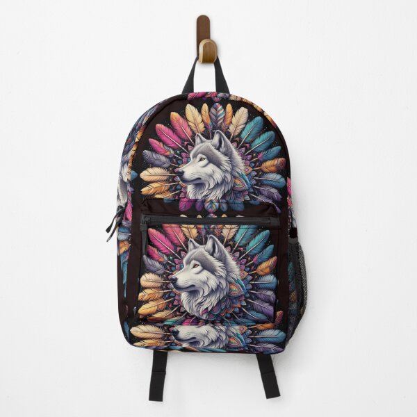 Item preview, SHAMAN STYLE WOLF, BOHO CHICK, TIE DYE VIBES designed and sold by GingerWolfArt.