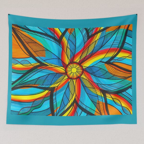 Item preview, Multicolored Flower Pinwheel with Deoxyribonucleic Streamers designed and sold by artofkathleen.