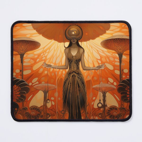 Item preview,  Mushroom Goddess, Soma Diety, Art Nouveau Mushroom Art designed and sold by Art.Fusion.Studio.