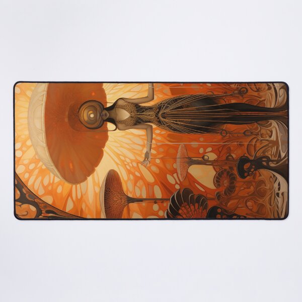 Item preview, Mushroom Goddess, Soma Diety, Art Nouveau Mushroom Art designed and sold by Art.Fusion.Studio.