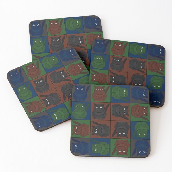 Item preview, Pattern with the cat Tomeo in squares designed and sold by Cherevan.