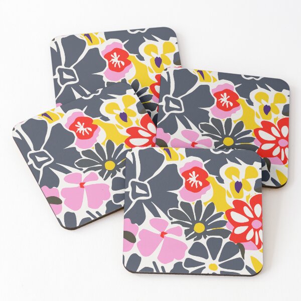 Item preview, Bold Groovy Florals with Blue designed and sold by SamJanner.