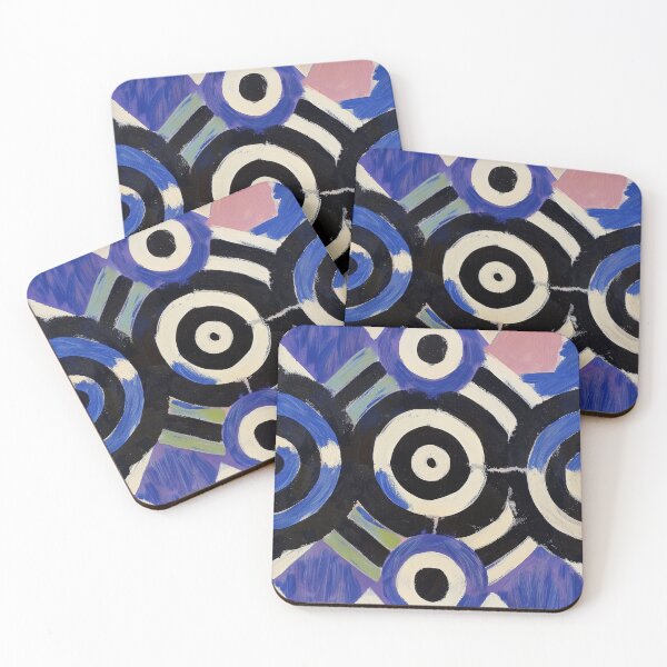 Item preview, Bohemian African Bold Color Blue Abstract designed and sold by Gourmet Neko Art | .
