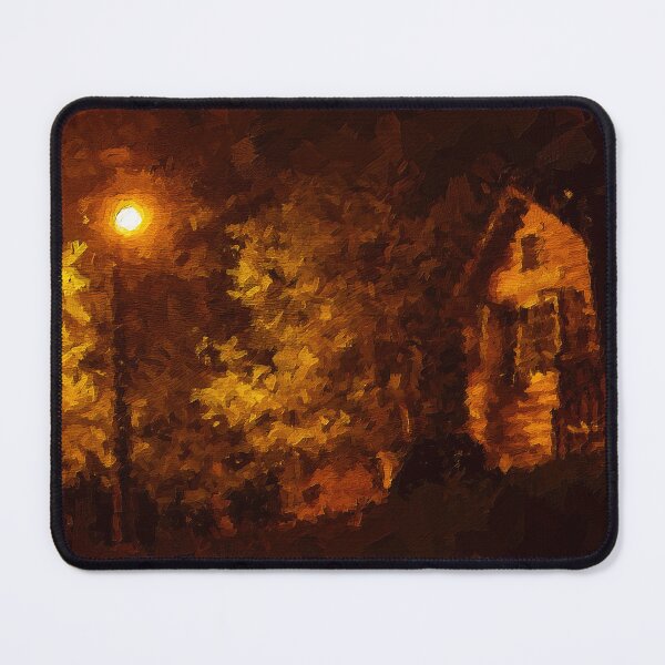 Item preview, Cabin in the Woods at Night in Oil Painting designed and sold by jrtwynam.