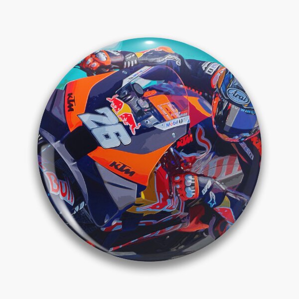 Item preview, Dani Pedrosa on his 2024 MotoGP motorcycle coming out of the corner watercolor 2 designed and sold by Rodissimus1984.