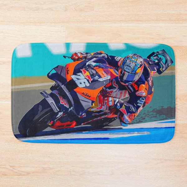 Item preview, Dani Pedrosa on his 2024 MotoGP motorcycle coming out of the corner watercolor 2 designed and sold by Rodissimus1984.