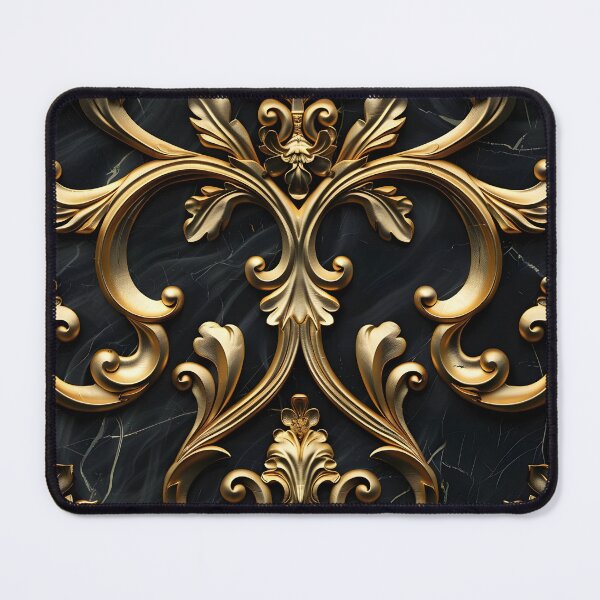 Item preview, Curly Floral Golden Rich Shape Pattern Tile  designed and sold by Daniel  Vargas.