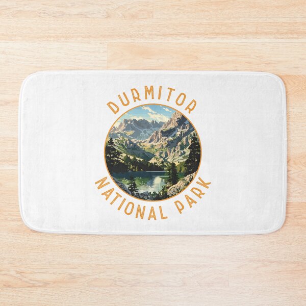 Item preview, Durmitor National Park Montenegro Retro Distressed Circle designed and sold by KrisSidDesigns.