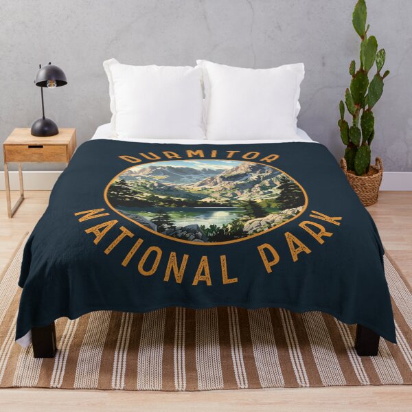 Item preview, Durmitor National Park Montenegro Retro Distressed Circle designed and sold by KrisSidDesigns.