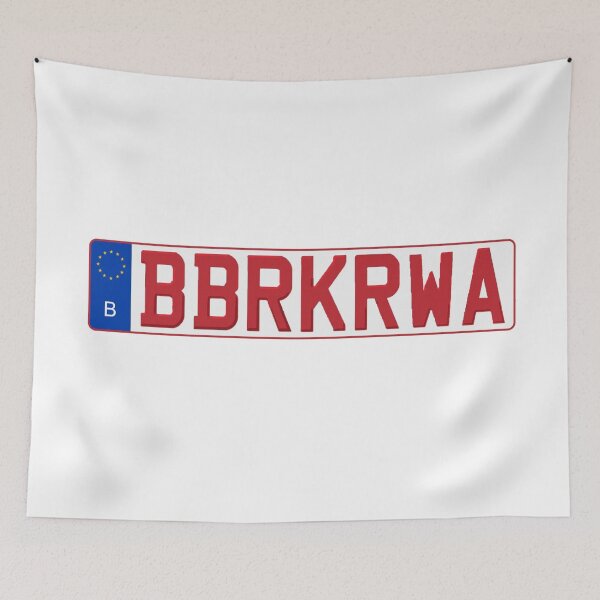 Item preview, Bóbr Kurwa Belgium License Plate designed and sold by SHELOPS.