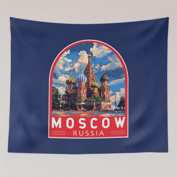 Artikelvorschau, Moskau, Russland, Reisekunst, Emblem entworfen und verkauft von KrisSidDesigns.