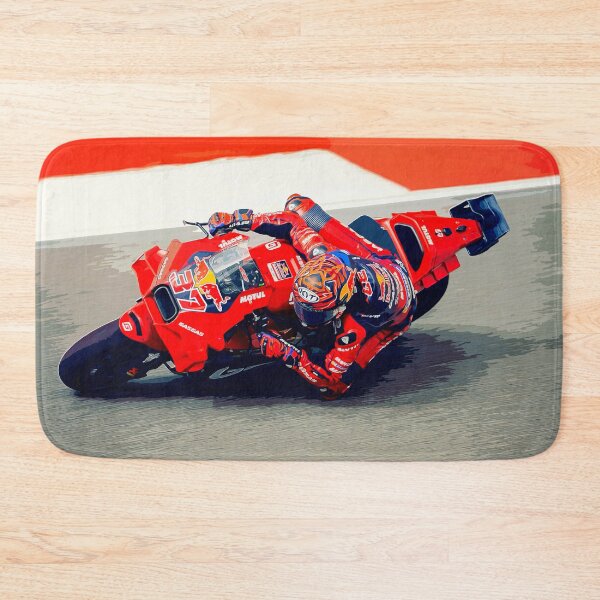 Item preview, Augusto Fernandez on his 2024 MotoGP motorcycle coming out of the corner watercolor designed and sold by Rodissimus1984.