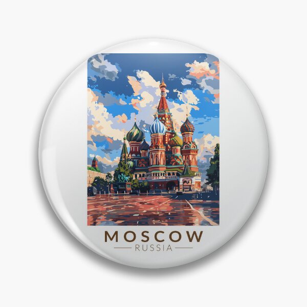 Item preview, Moscow Russia Red Square Travel Art Vintage designed and sold by KrisSidDesigns.