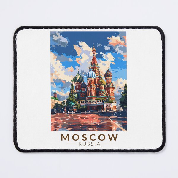 Item preview, Moscow Russia Red Square Travel Art Vintage designed and sold by KrisSidDesigns.