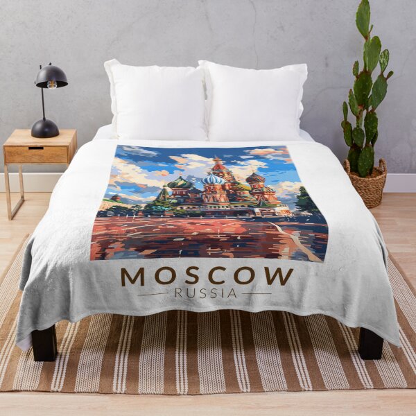 Item preview, Moscow Russia Red Square Travel Art Vintage designed and sold by KrisSidDesigns.