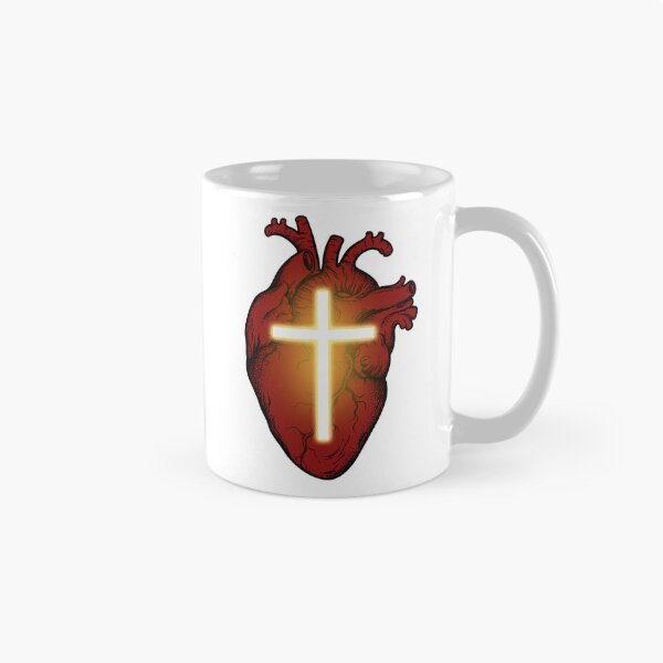 Item preview, Jesus Lives In My Heart Christian Cross Red designed and sold by FrequenSeeker Atmos & Moods.
