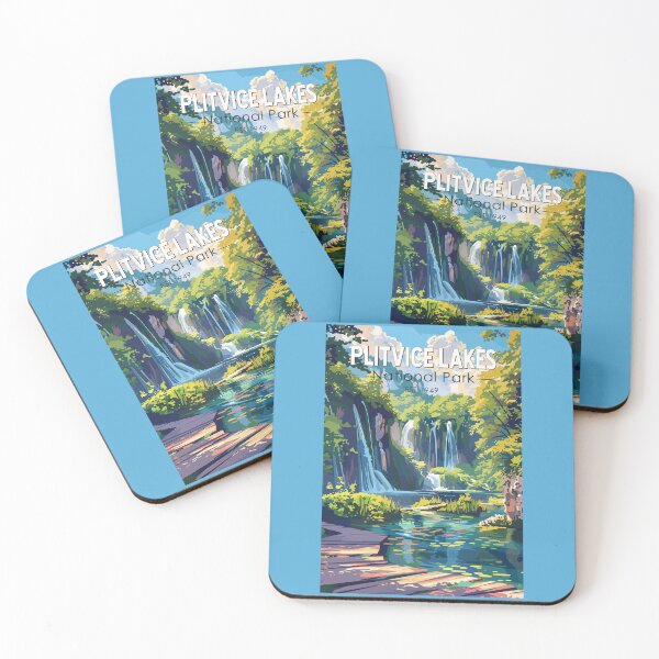 Item preview, Plitvice Lakes National Park Croatia Travel Art Vintage designed and sold by KrisSidDesigns.