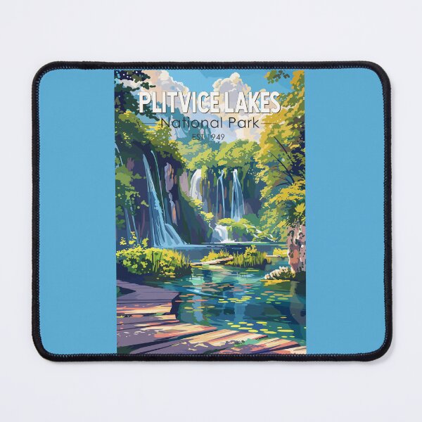 Item preview, Plitvice Lakes National Park Croatia Travel Art Vintage designed and sold by KrisSidDesigns.