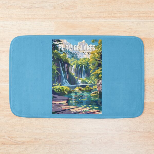 Item preview, Plitvice Lakes National Park Croatia Travel Art Vintage designed and sold by KrisSidDesigns.