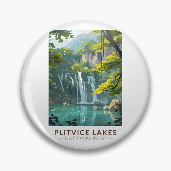 Item preview, Plitvice Lakes National Park Travel Art Vintage designed and sold by KrisSidDesigns.
