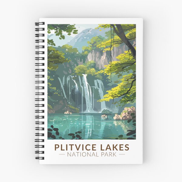 Item preview, Plitvice Lakes National Park Travel Art Vintage designed and sold by KrisSidDesigns.