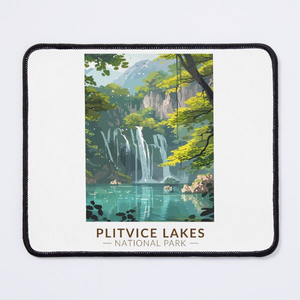 Item preview, Plitvice Lakes National Park Travel Art Vintage designed and sold by KrisSidDesigns.