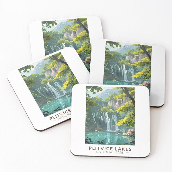 Item preview, Plitvice Lakes National Park Travel Art Vintage designed and sold by KrisSidDesigns.