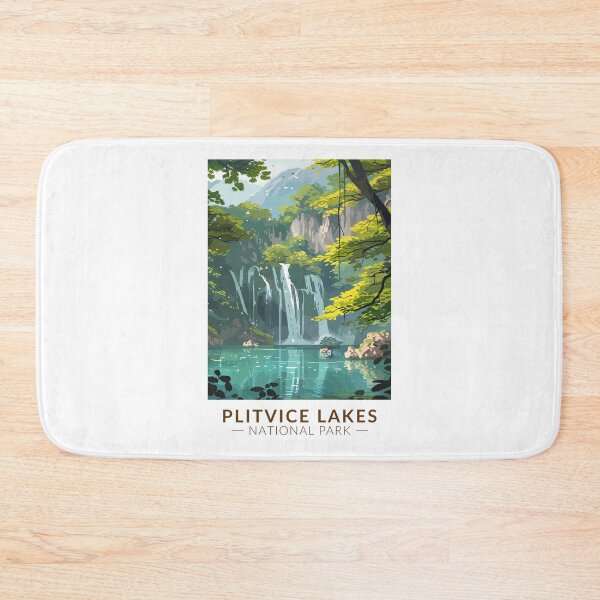 Item preview, Plitvice Lakes National Park Travel Art Vintage designed and sold by KrisSidDesigns.