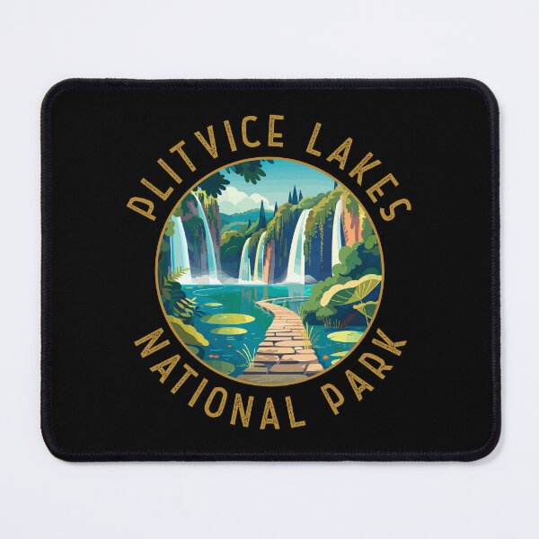Item preview, Plitvice Lakes National Park Croatia Retro Distressed Circle designed and sold by KrisSidDesigns.