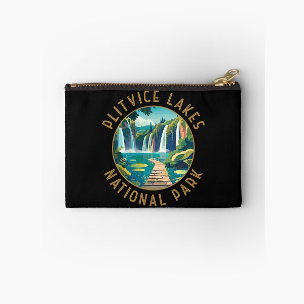 Item preview, Plitvice Lakes National Park Croatia Retro Distressed Circle designed and sold by KrisSidDesigns.