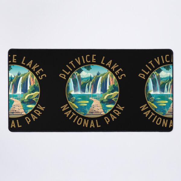 Item preview, Plitvice Lakes National Park Croatia Retro Distressed Circle designed and sold by KrisSidDesigns.