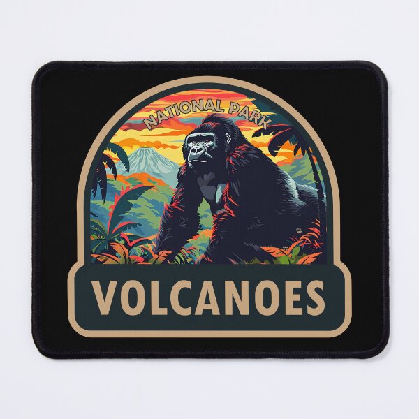 Item preview, Volcanoes National Park Rwanda Travel Art designed and sold by KrisSidDesigns.