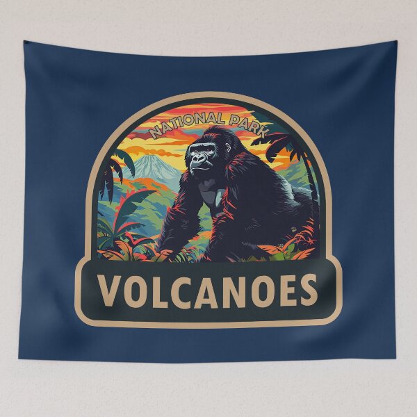 Item preview, Volcanoes National Park Rwanda Travel Art designed and sold by KrisSidDesigns.