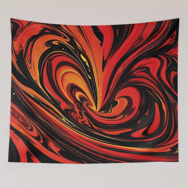 Item preview, Burning Lava Swirl - Liquid Marble Style. designed and sold by Designial.